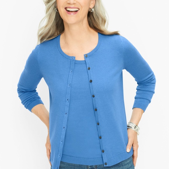 Talbots Vibrant Blue Knit Sweater - Picture 1 of 3